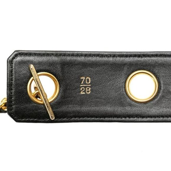 Authentic CHANEL vintage black lambskin runway belt 70cm - Picture 9 of 10